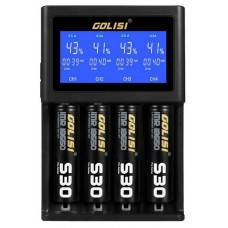 Golisi S4 2.0A Smart Charger with LCD Screen - BLACK AU PLUG 